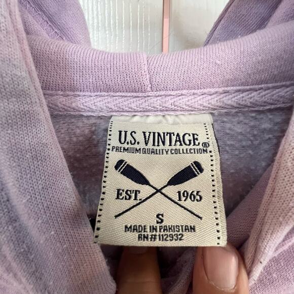 US Vintage Graphic Crab Hoodie Wrightsville NC Light Purple - Picture 8 of 9